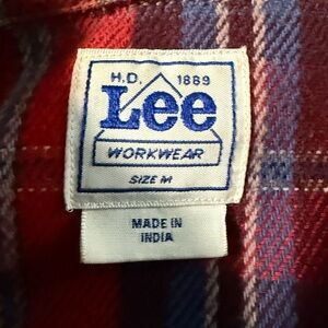 Lee Red and Blue Plaid Workwear Shirt
